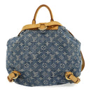 LOUIS VUITTON Monogram Denim Sac A DosGM Backpack Blue M95056 LV Auth 30454A-2