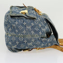 LOUIS VUITTON Monogram Denim Sac A DosGM Backpack Blue M95056 LV Auth 30454A-3