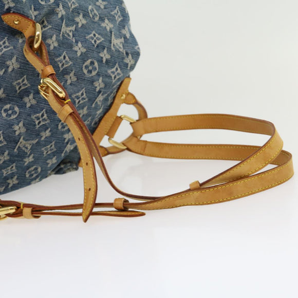 LOUIS VUITTON Monogram Denim Sac A DosGM Backpack Blue M95056 LV Auth 30454A