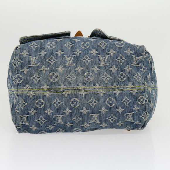 LOUIS VUITTON Monogram Denim Sac A DosGM Backpack Blue M95056 LV Auth 30454A
