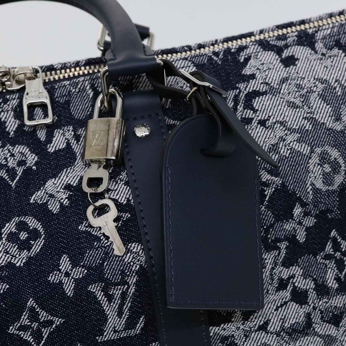 LOUIS VUITTON Monogram tapestry Keepall Bandouliere 50 Boston M57285 Auth 30517A