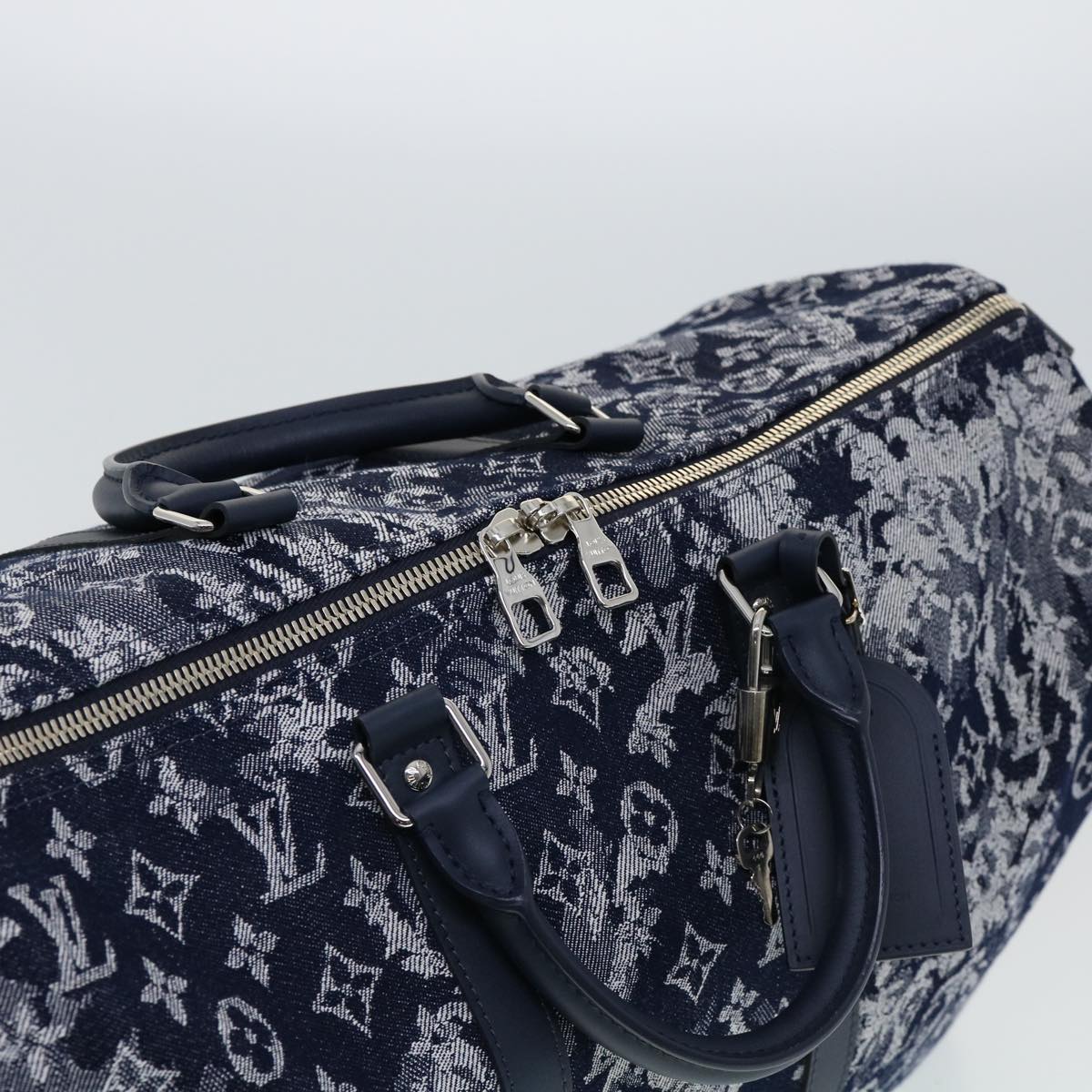 LOUIS VUITTON Monogram tapestry Keepall Bandouliere 50 Boston M57285 Auth 30517A