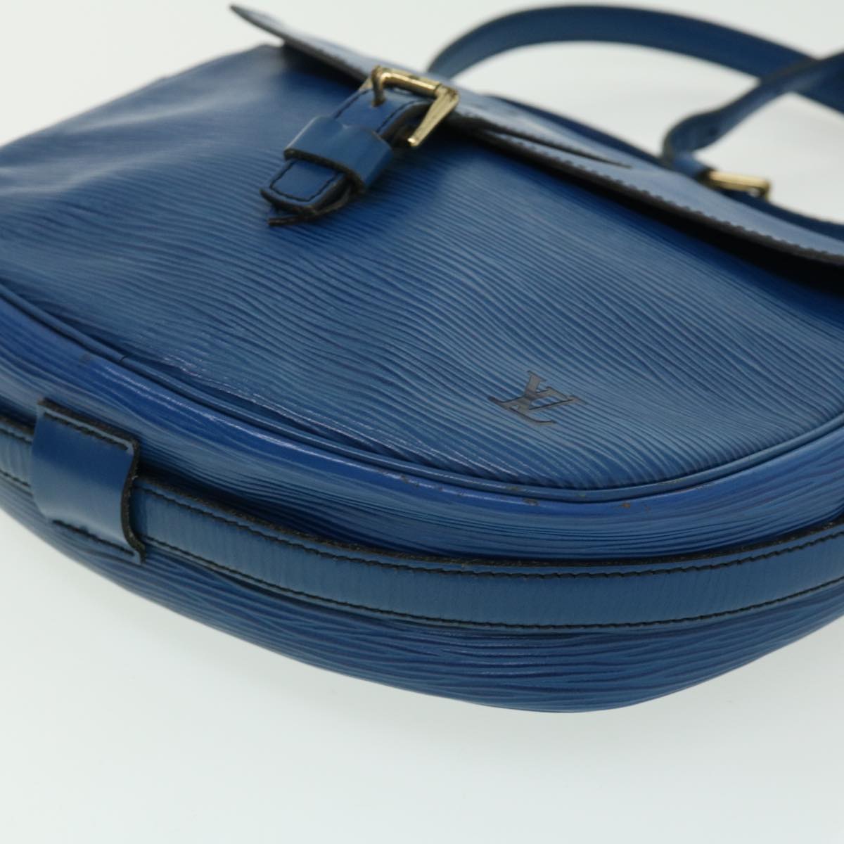 LOUIS VUITTON Epi June Feuille Shoulder Bag Blue M52155 LV Auth 30559