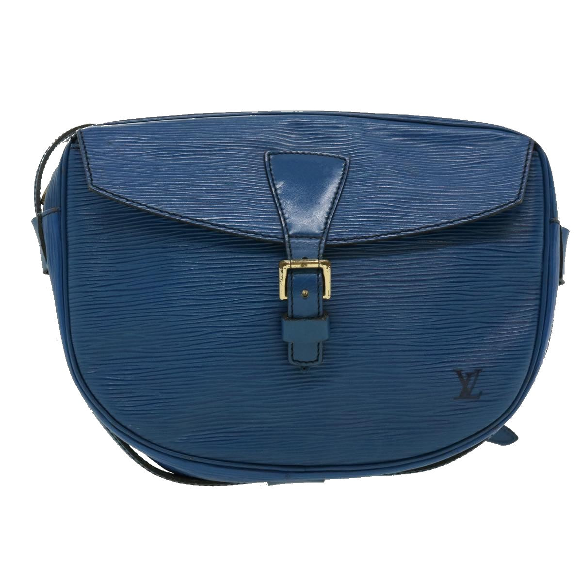 LOUIS VUITTON Epi June Feuille Shoulder Bag Blue M52155 LV Auth 30559