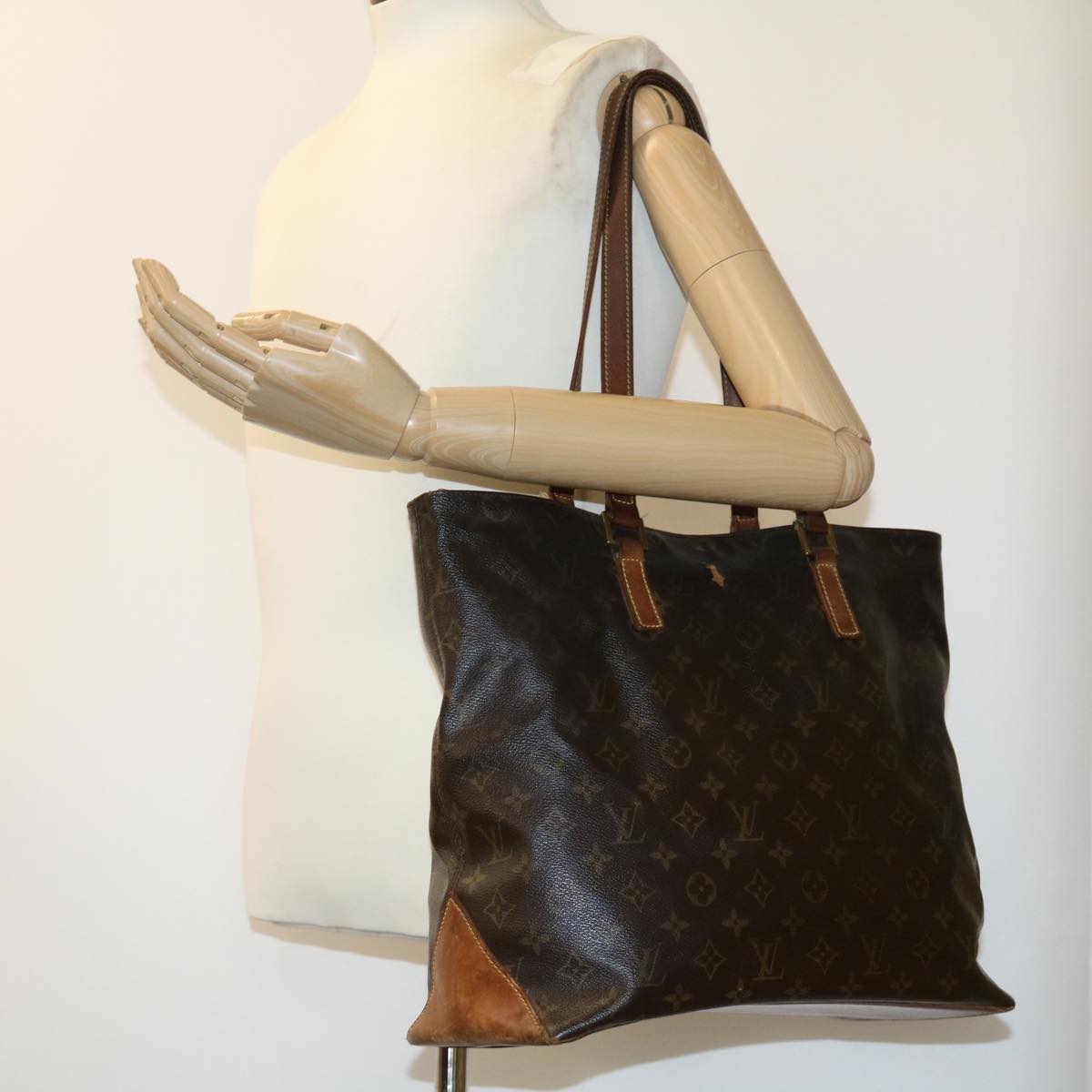 LOUIS VUITTON Monogram Cabas Mezzo Tote Bag M51151 LV Auth 30579