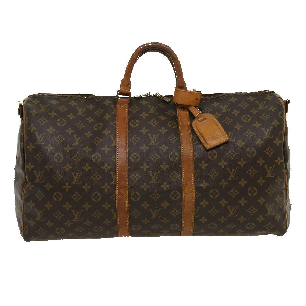 LOUIS VUITTON Monogram Keepall Bandouliere 55 Boston Bag M41414 LV Auth 30582