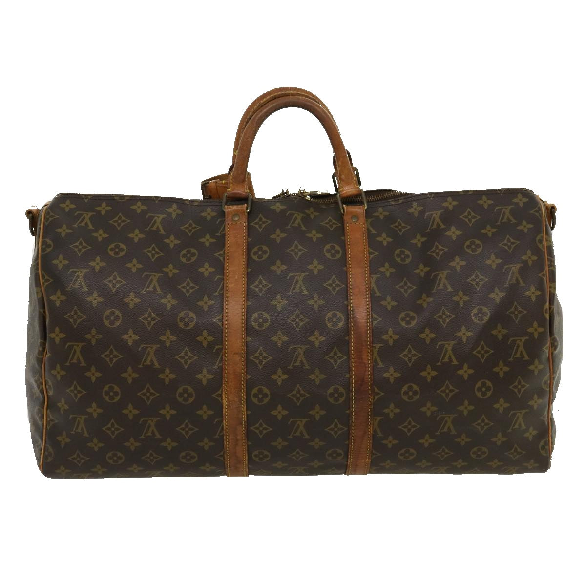 LOUIS VUITTON Monogram Keepall Bandouliere 55 Boston Bag M41414 LV Auth 30582