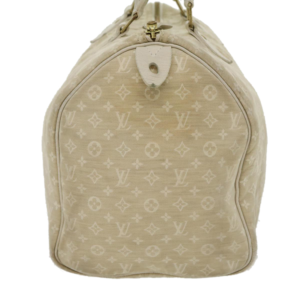 LOUIS VUITTON Monogram Mini Lin Speedy 30 Hand Bag White Dune M95319 Auth 30591