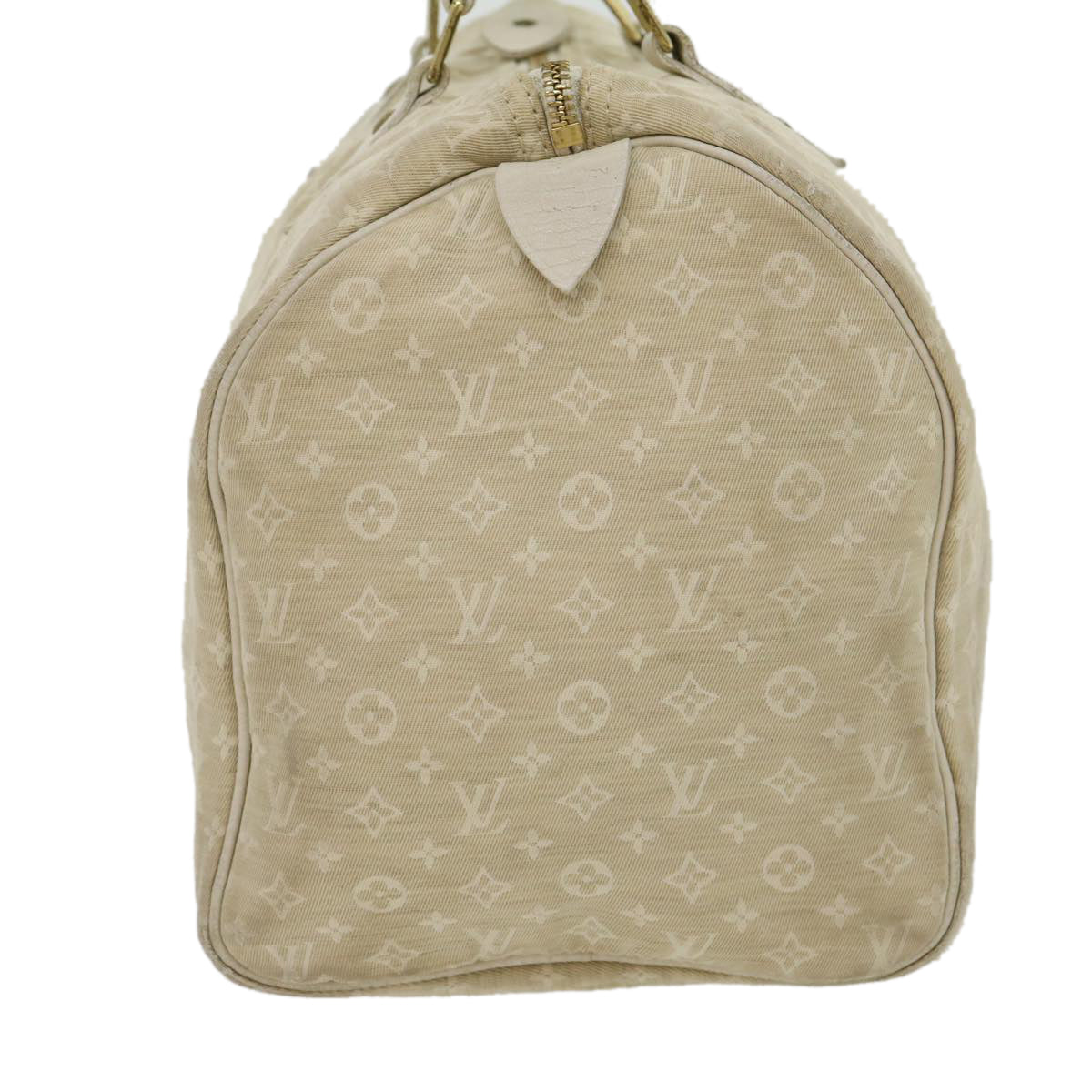 LOUIS VUITTON Monogram Mini Lin Speedy 30 Hand Bag White Dune M95319 Auth 30591