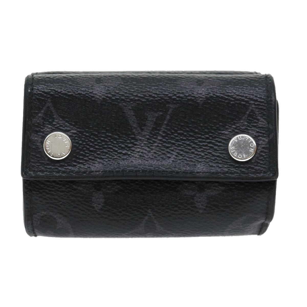 LOUISVUITTON Monogram Eclipse Reverse DiscoveryCompact Wallet M45417 Auth 30594