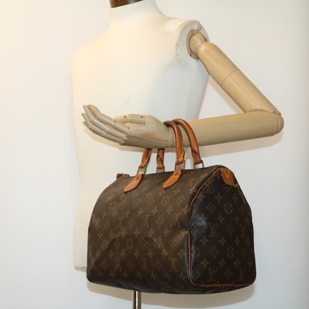 LOUIS VUITTON Monogram Speedy 30 Hand Bag M41526 LV Auth 30621