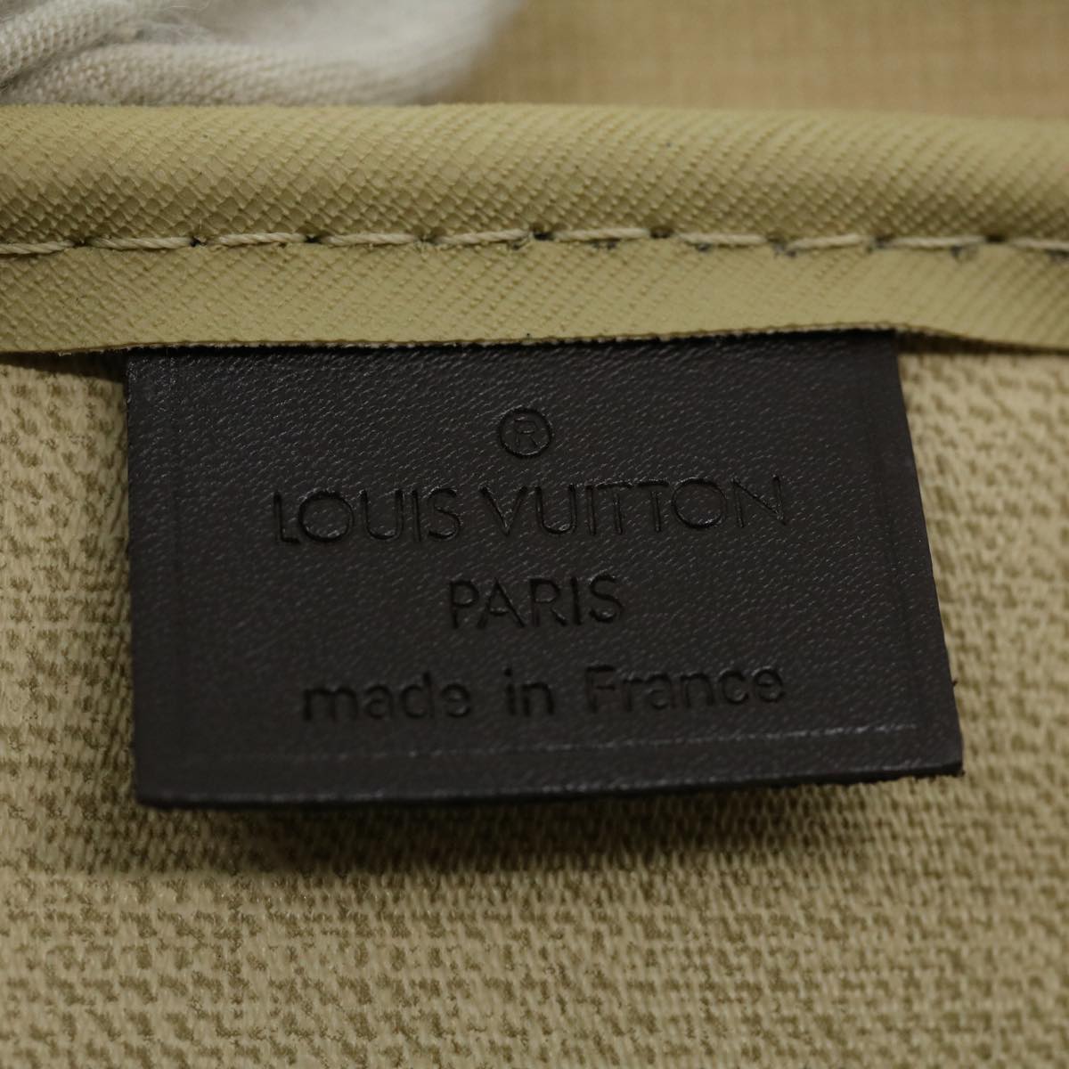 LOUIS VUITTON Damier Ebene Deauville Hand Bag SP Order N47272 LV Auth 30665