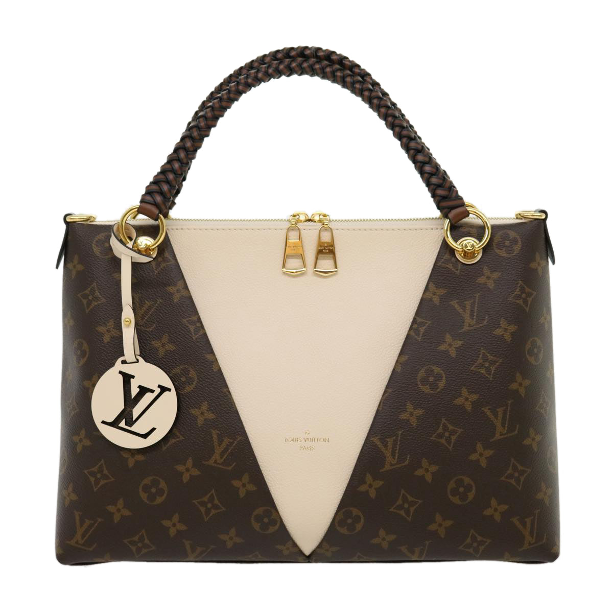 LOUIS VUITTON Monogram V Tote MM Tote Bag 2way M45273 LV Auth 30668A