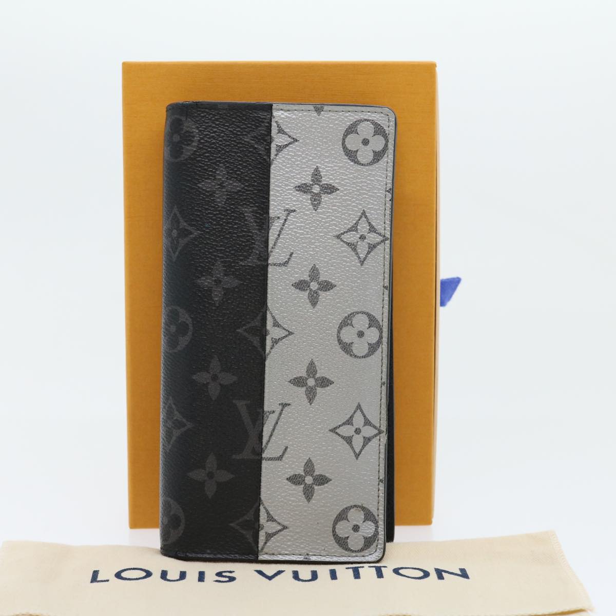 LOUIS VUITTON Eclipse Split Portefeuille Braza Long Wallet M63027 LV Auth 30731A