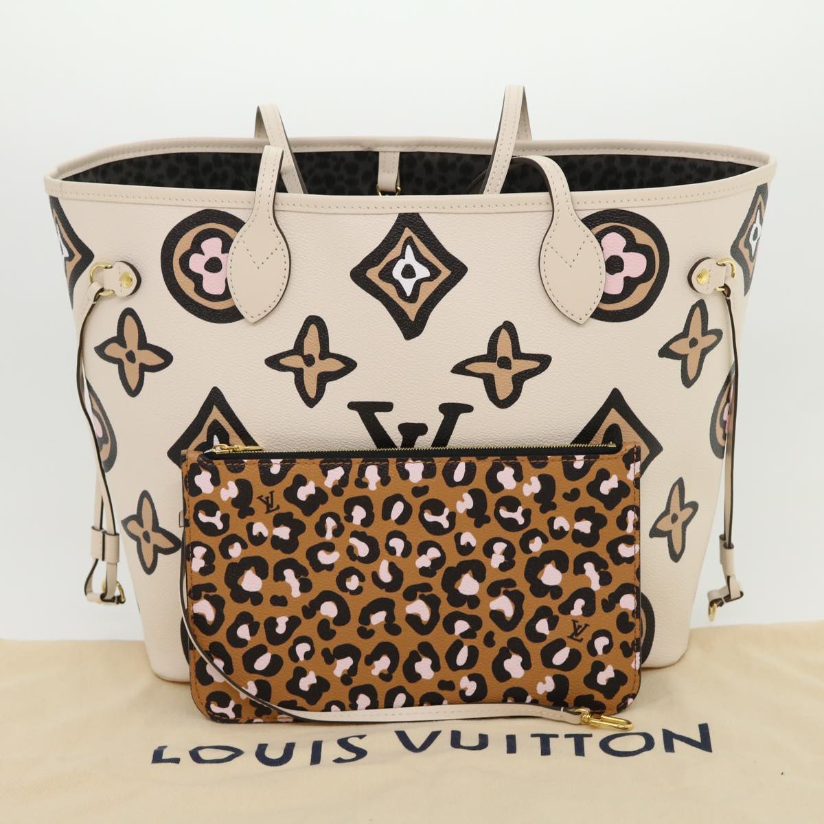 LOUIS VUITTON Monogram Wild at Heart Neverfull MM Tote Bag M45819 Auth 30747A