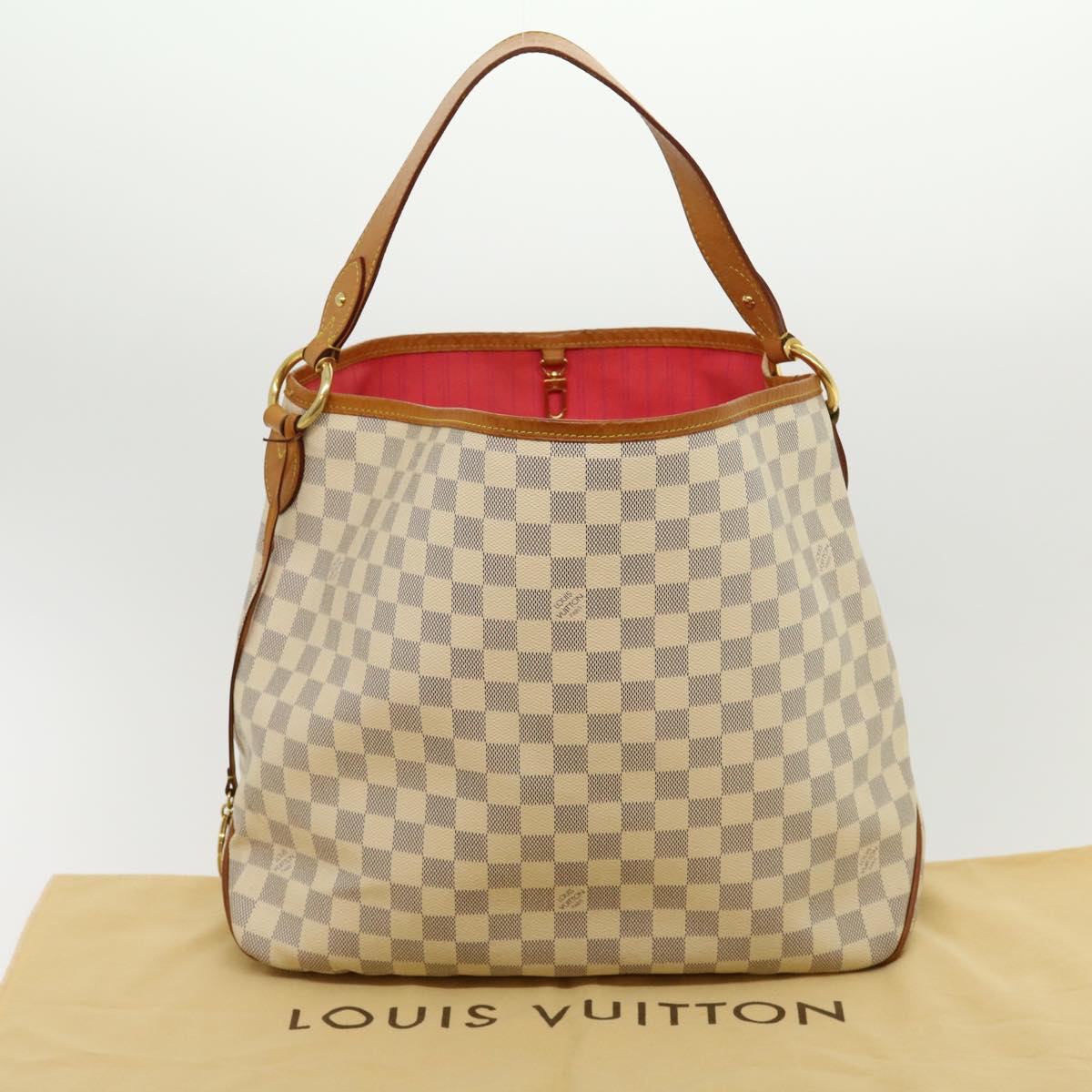 LOUIS VUITTON Damier Azur Delightful MM Shoulder Bag N41448 LV Auth 30772