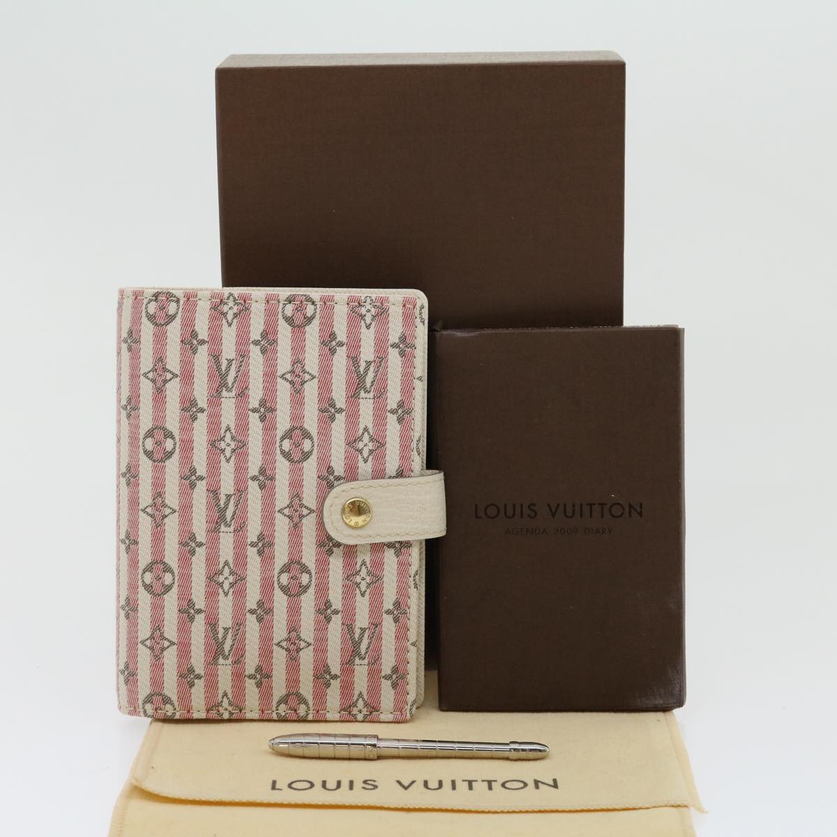 LOUIS VUITTON Monogram Mini Lin Agenda PM Day Planner Cover R20917 Auth 30811A