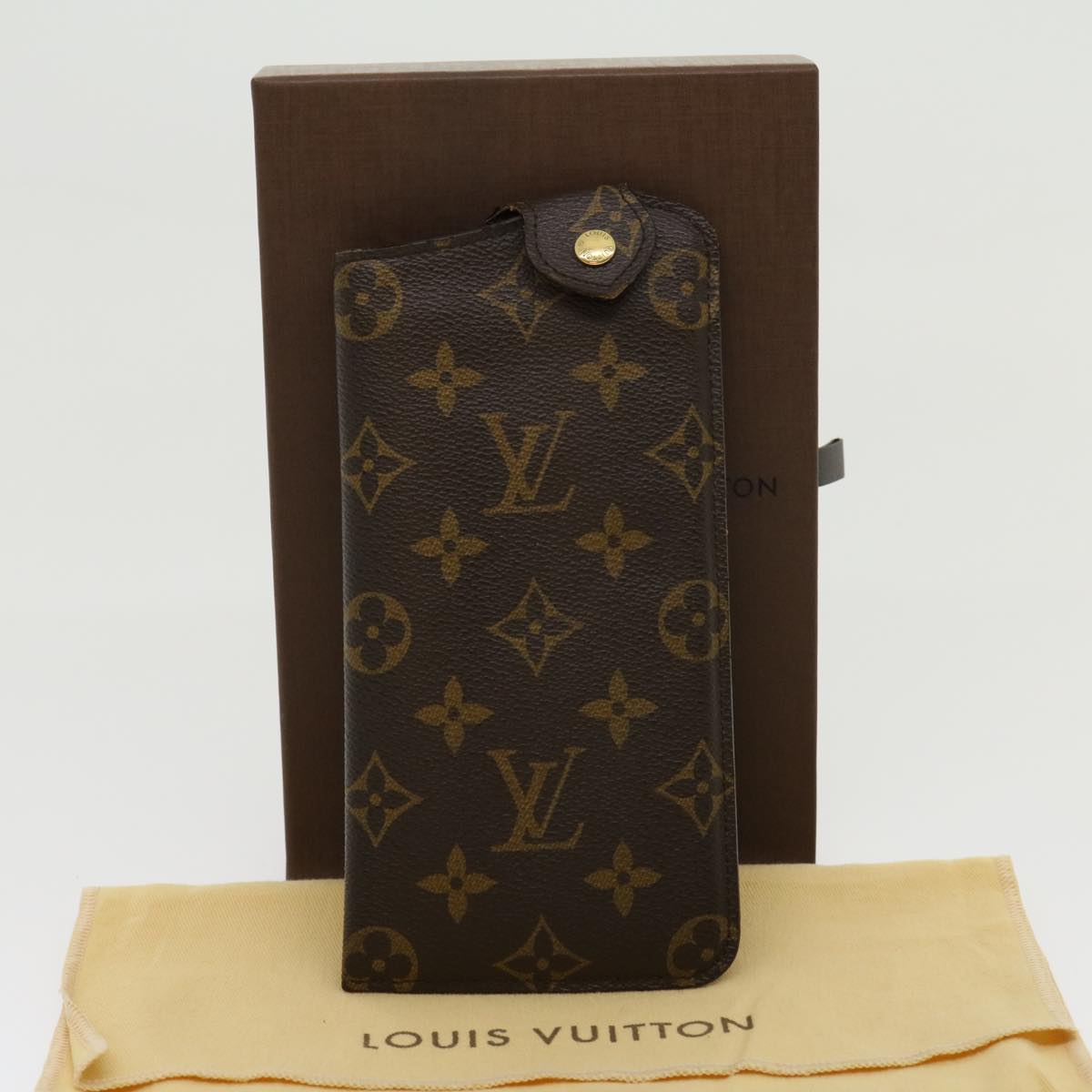 LOUIS VUITTON Monogram Etui A Lunettes MM Glasses Case M66544 LV Auth 30814