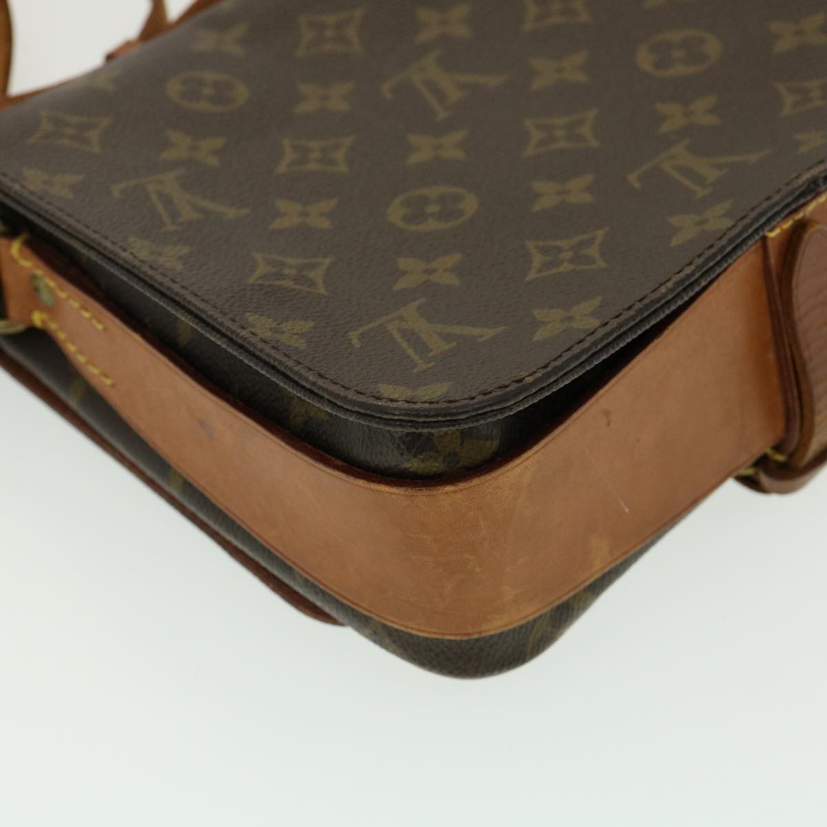 LOUIS VUITTON Monogram Cartouchiere MM Shoulder Bag M51253 LV Auth 30876