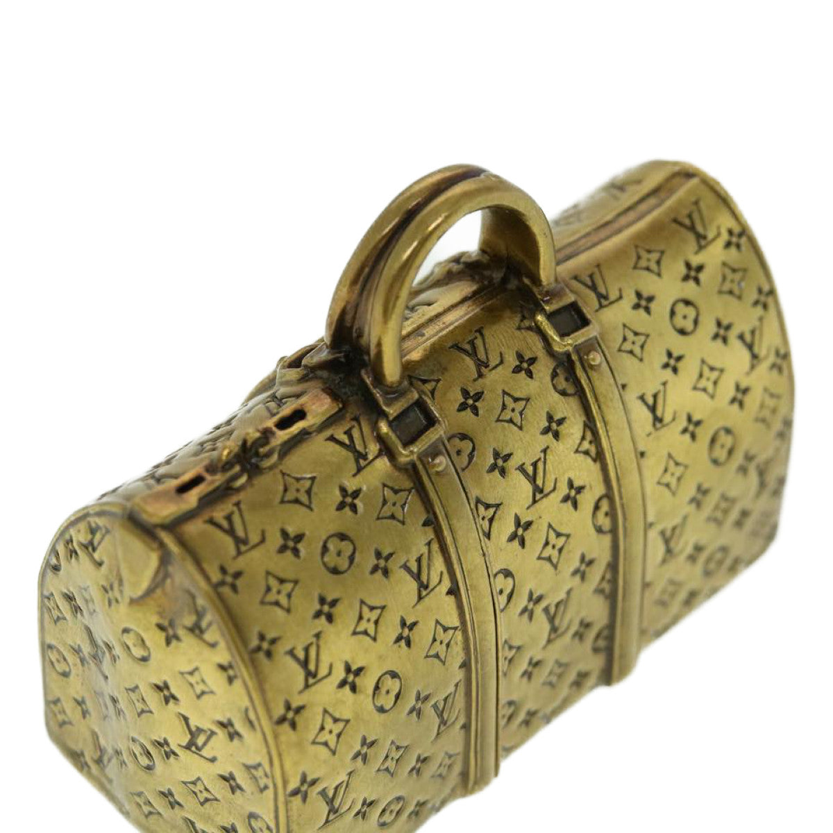 LOUIS VUITTON Paper weight metal Gold Tone LV Auth 30902A