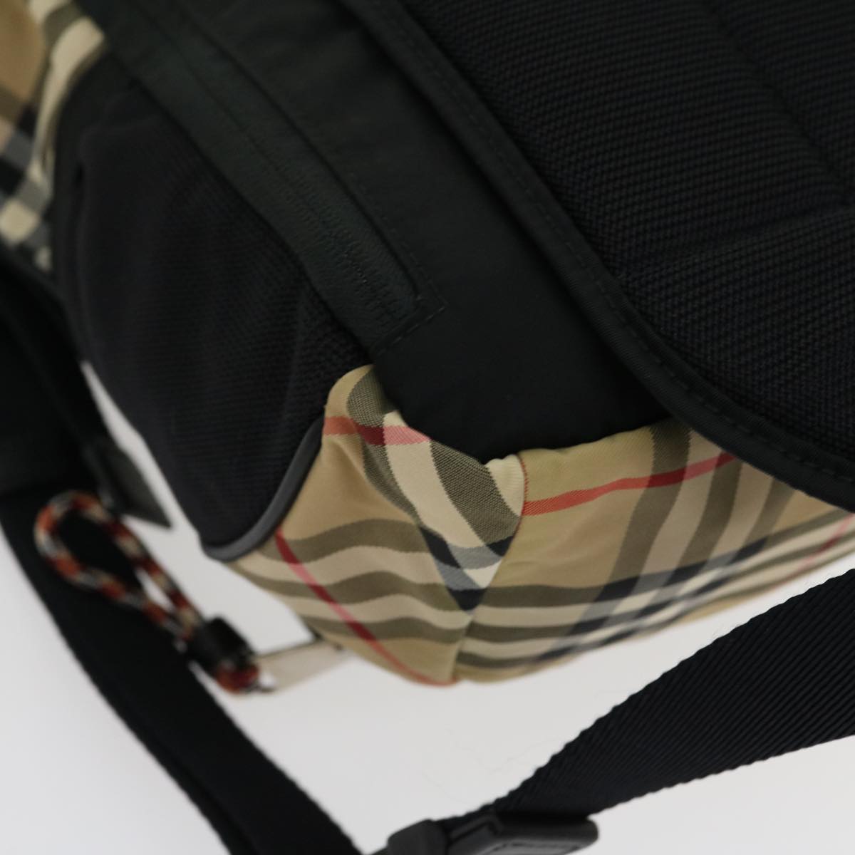 BURBERRY Nova Check Backpack Beige Black Auth 30903A