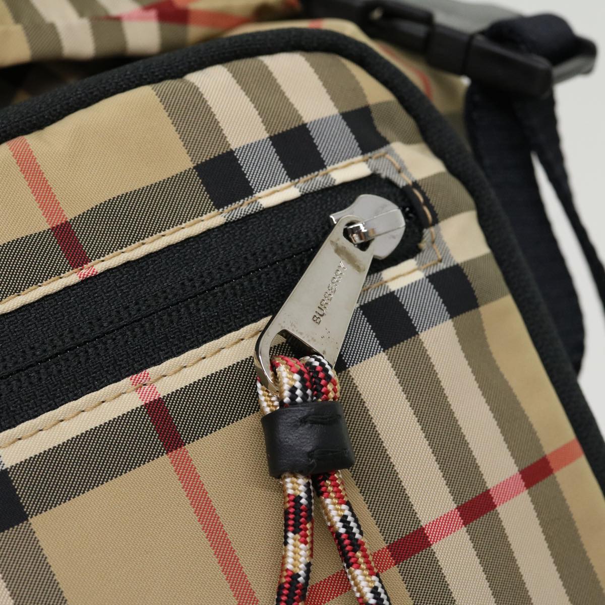 BURBERRY Nova Check Backpack Beige Black Auth 30903A