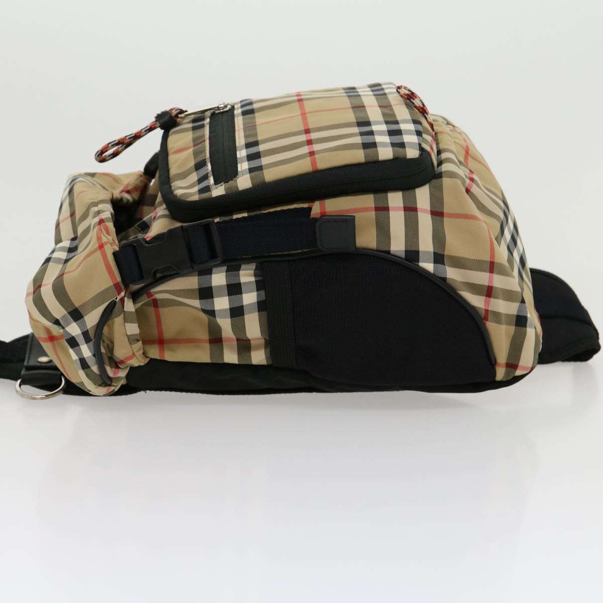 BURBERRY Nova Check Backpack Beige Black Auth 30903A