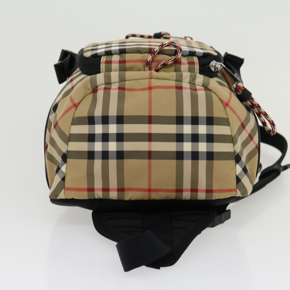 BURBERRY Nova Check Backpack Beige Black Auth 30903A