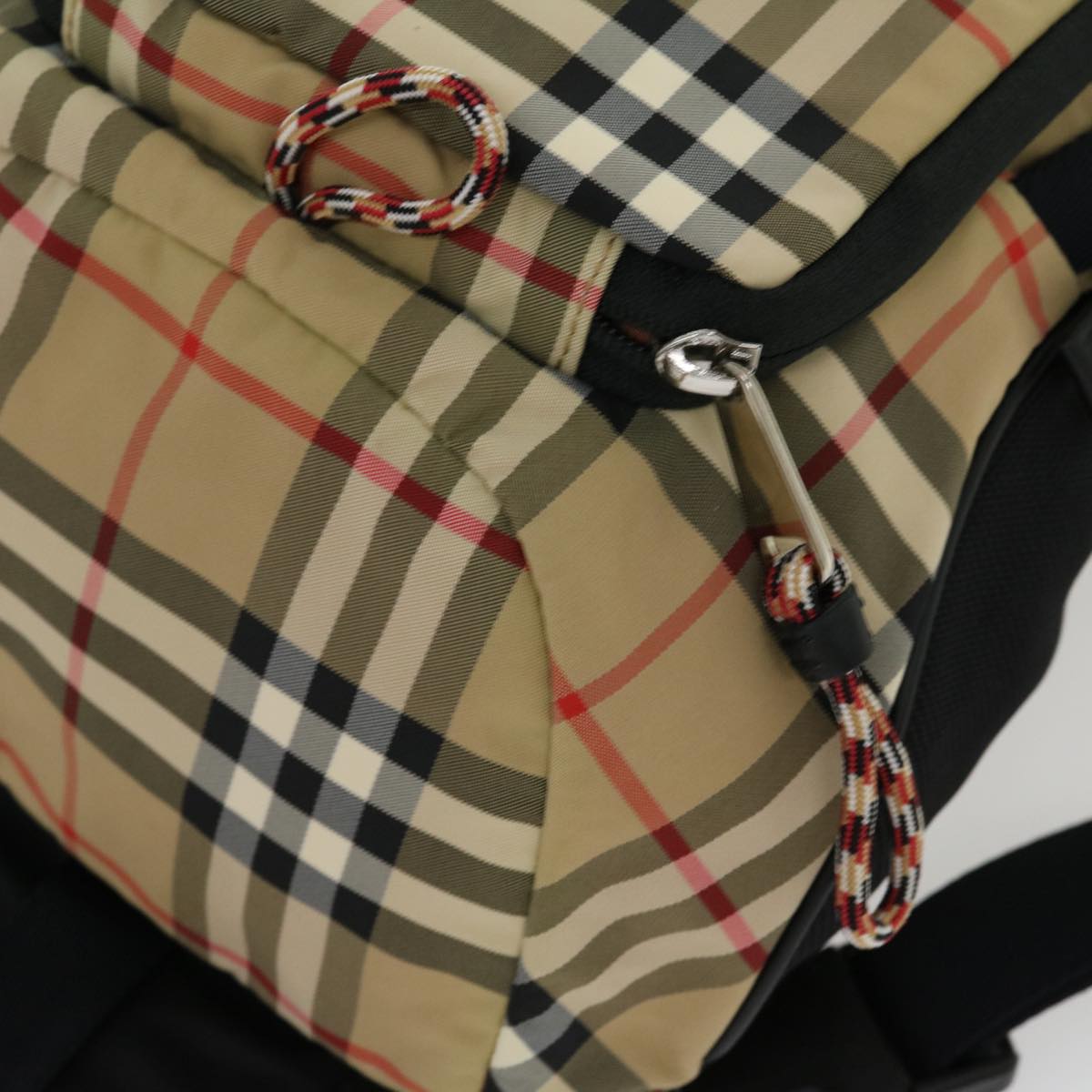 BURBERRY Nova Check Backpack Beige Black Auth 30903A