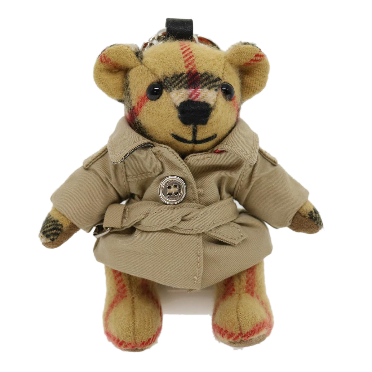 BURBERRY Nova Check Thomas Bear Key Holder Beige Auth 30905A - 0