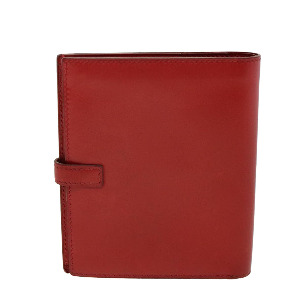 HERMES Saumur Diane Compact Wallet Leather Red Auth 30923 - 0