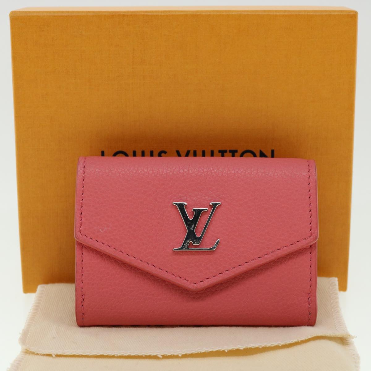 LOUIS VUITTON Portefeuille Rock Mini Wallet Leather Pink M67858 LV Auth 30932
