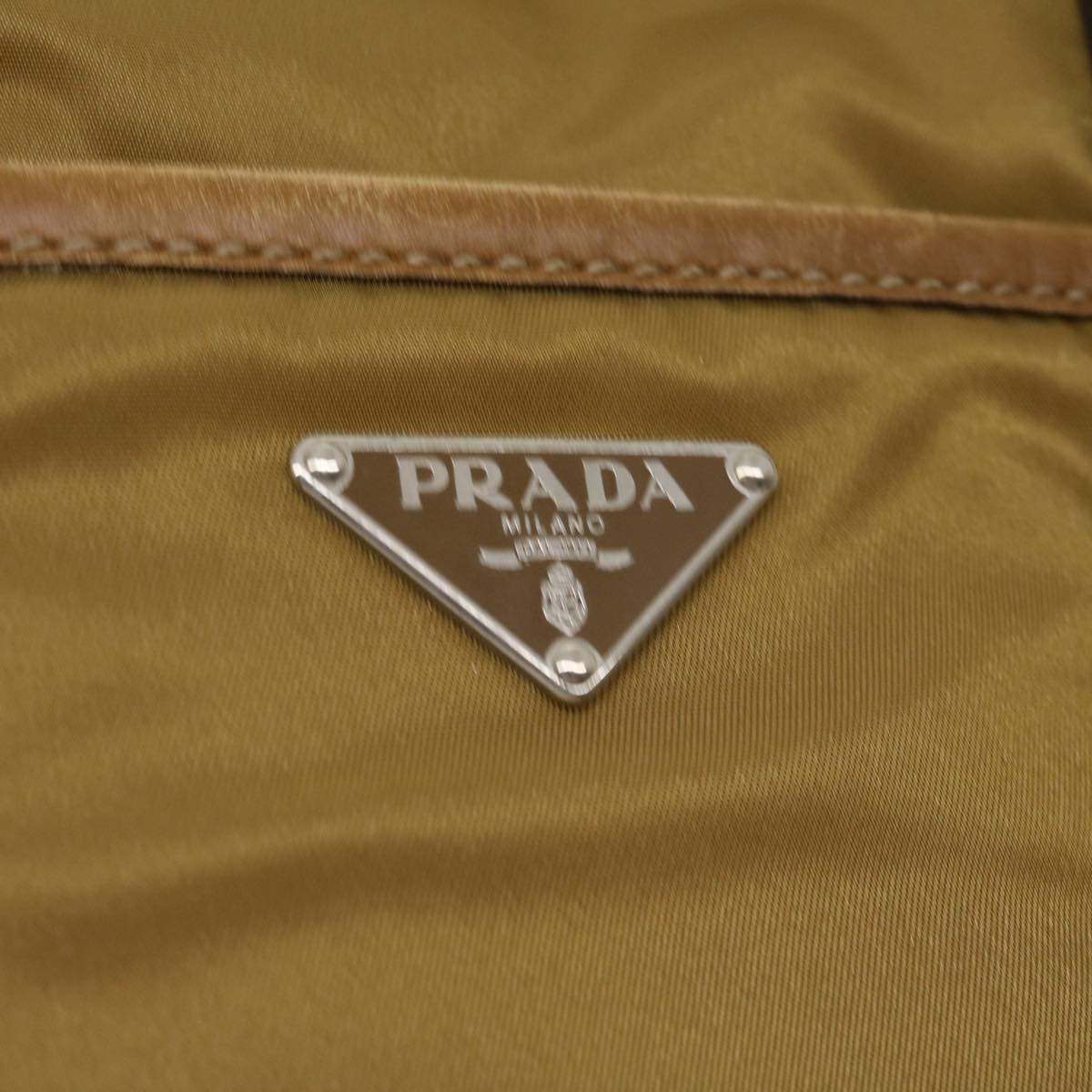 PRADA Shoulder Bag Nylon Khaki Auth 30980