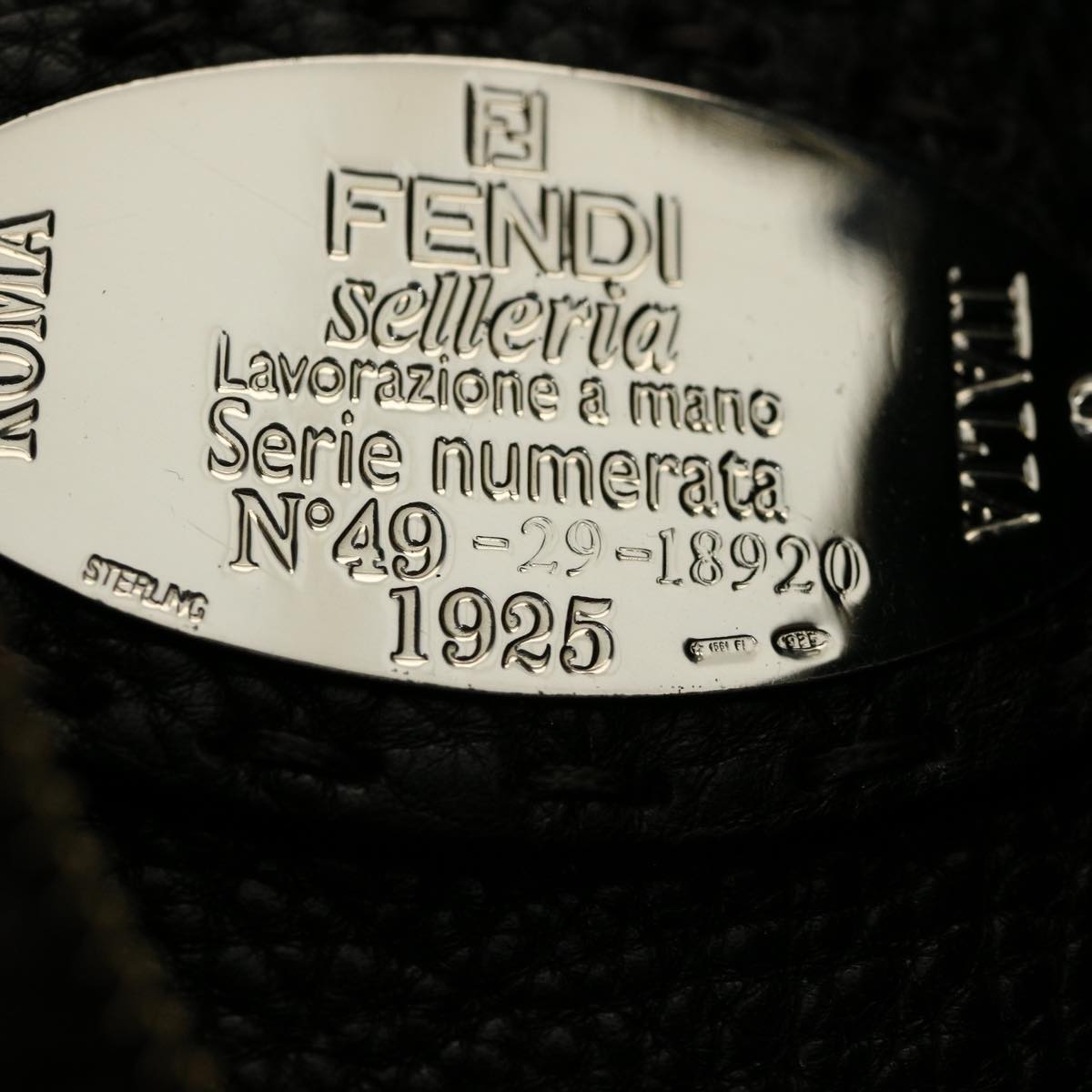 FENDI Shoulder Bag Leather Brown Auth 30988