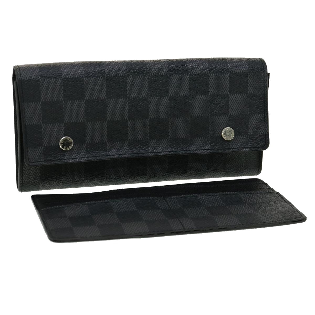 LOUIS VUITTON Damier Graphite Portefeuille long Modulable N63084 LV Auth 31040