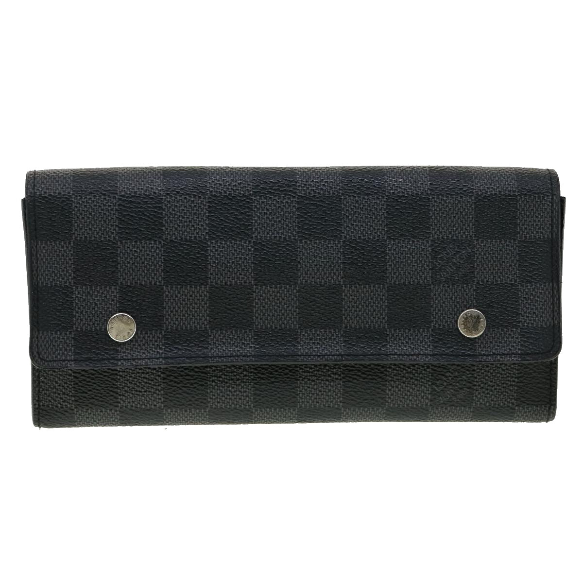 LOUIS VUITTON Damier Graphite Portefeuille long Modulable N63084 LV Auth 31040