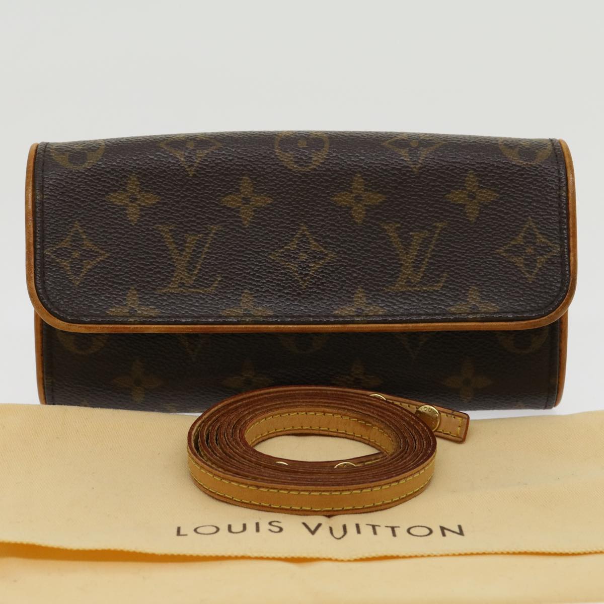 LOUIS VUITTON Monogram Pochette Twin PM Shoulder Bag M51854 LV Auth 31167