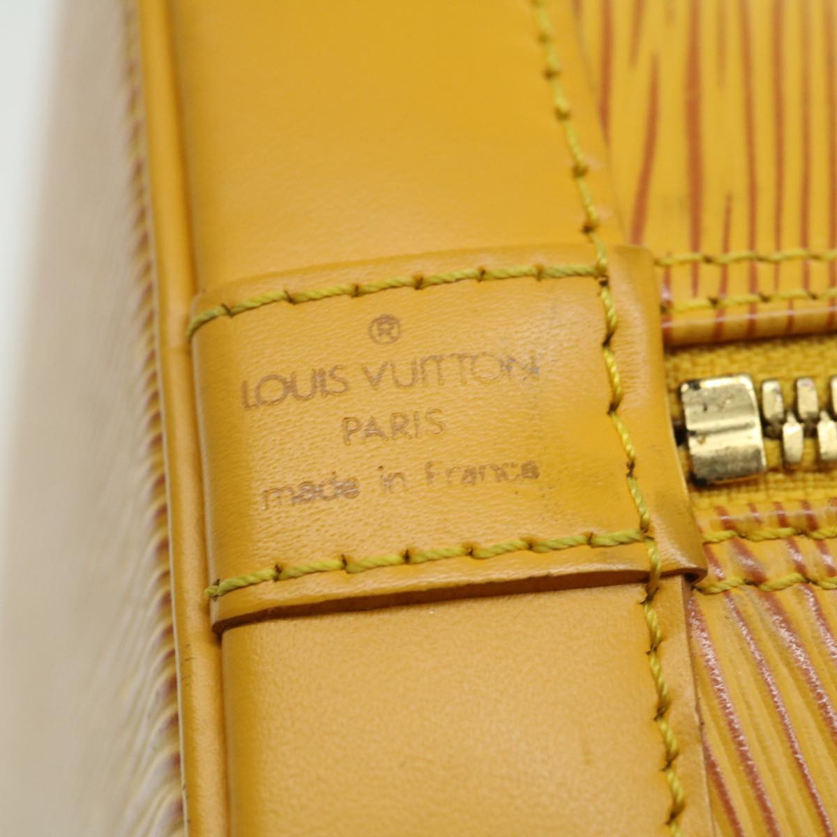 LOUIS VUITTON Epi Alma Hand Bag Yellow M52149 LV Auth 31216
