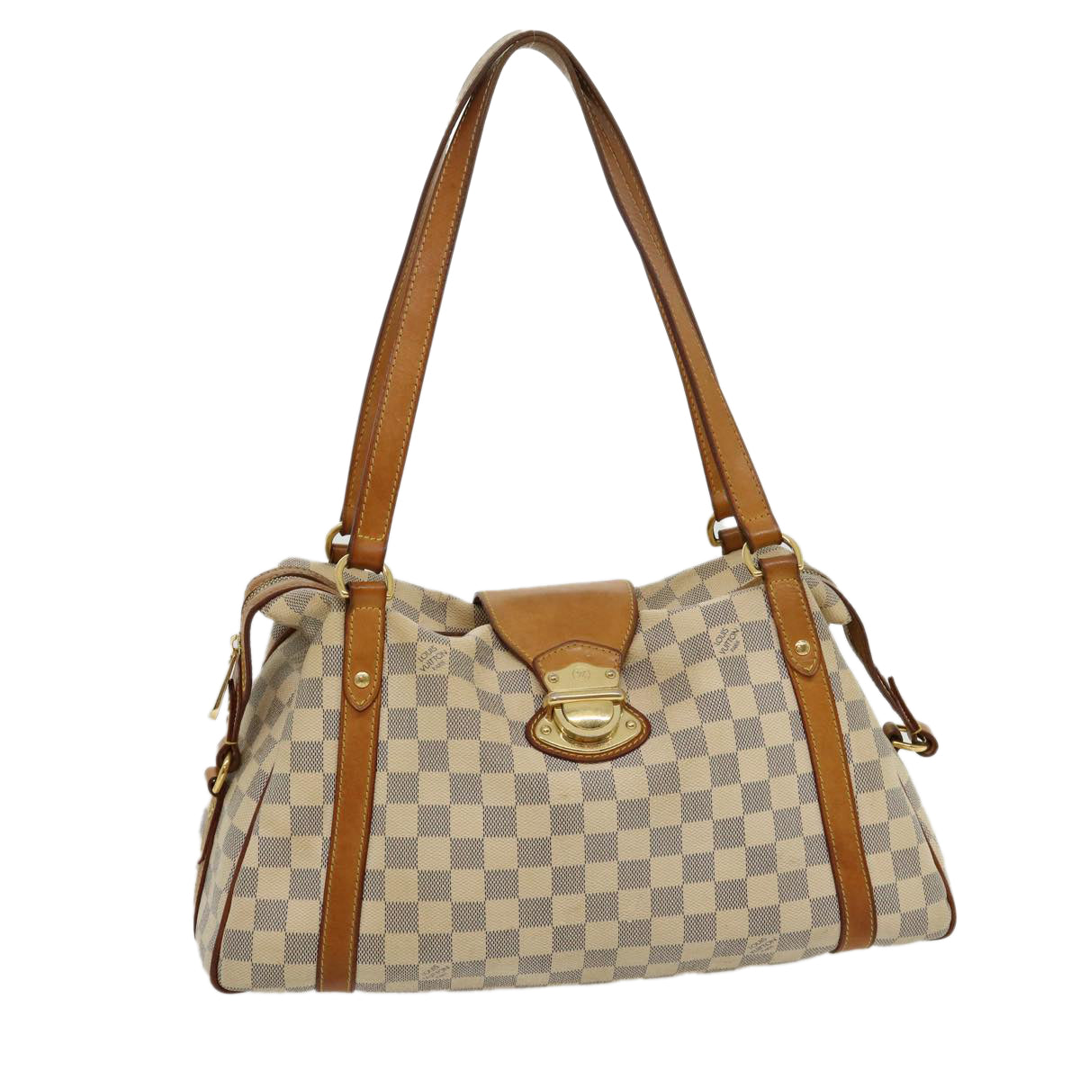 LOUIS VUITTON Damier Azur Stresa PM Tote Bag N42220 LV Auth 31218