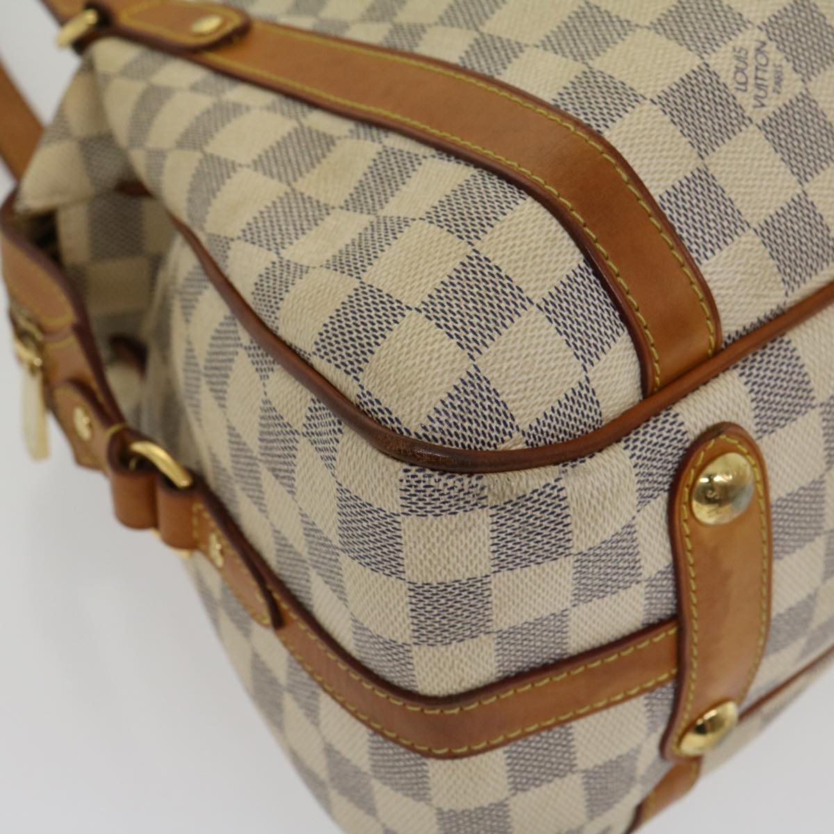 LOUIS VUITTON Damier Azur Stresa PM Tote Bag N42220 LV Auth 31218