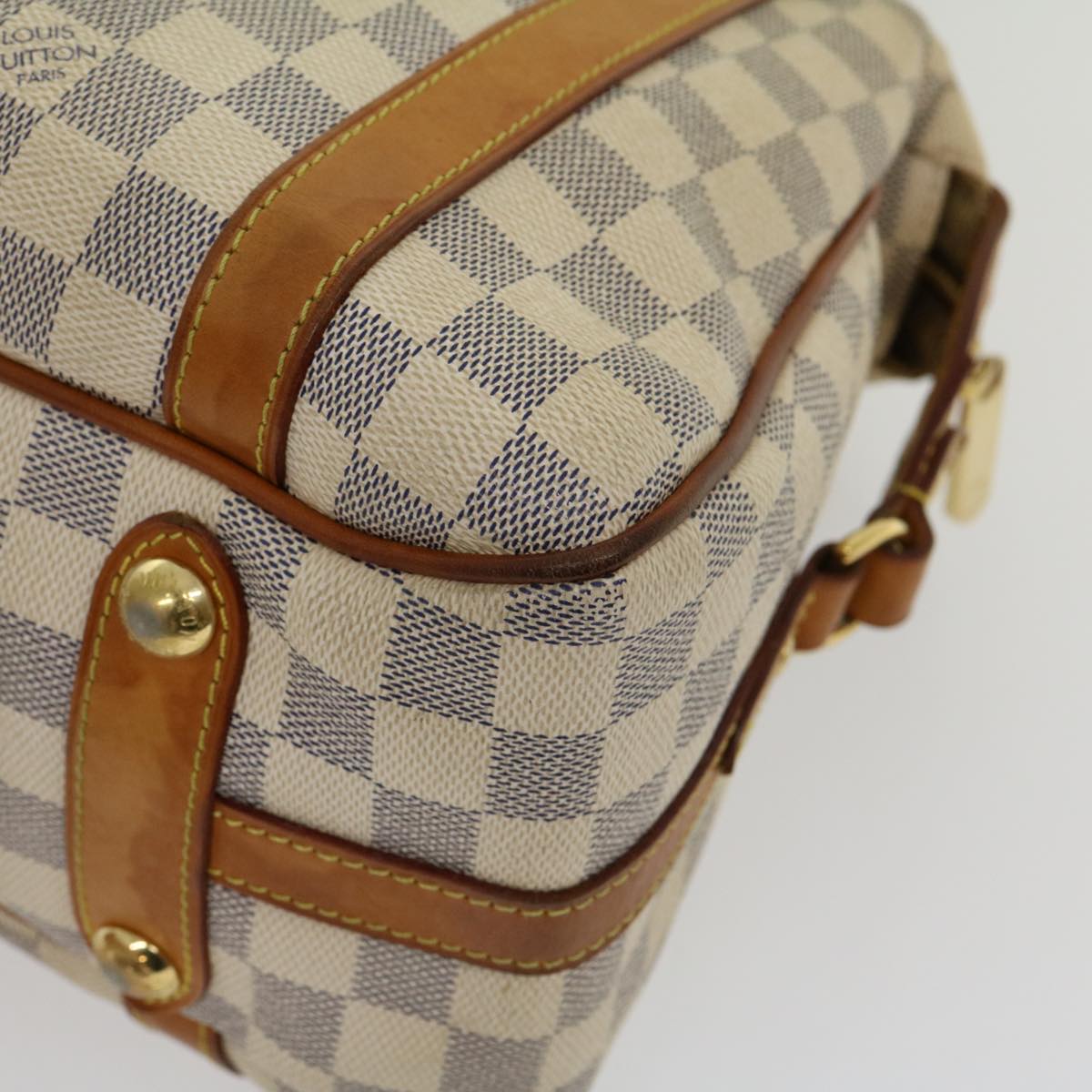 LOUIS VUITTON Damier Azur Stresa PM Tote Bag N42220 LV Auth 31218