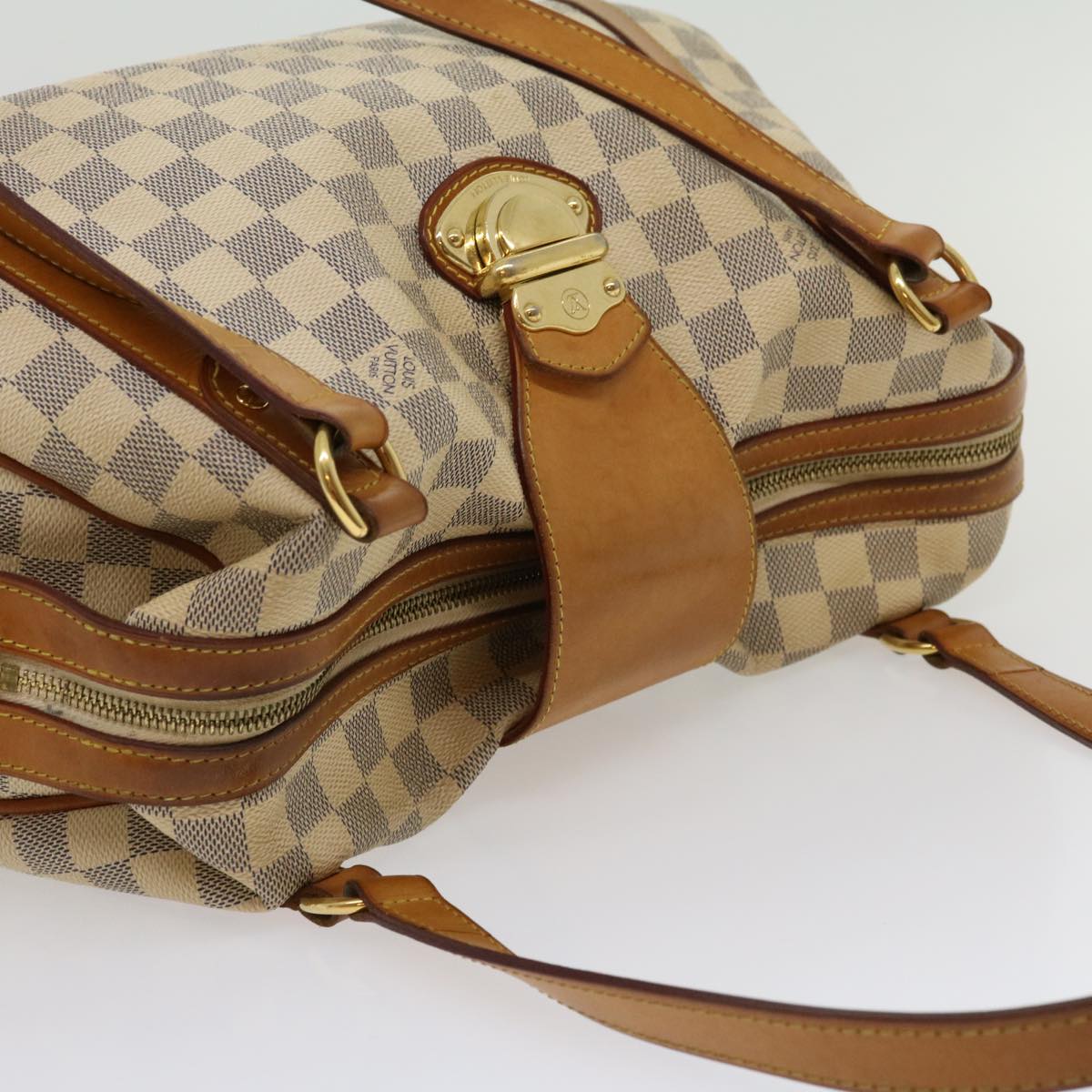 LOUIS VUITTON Damier Azur Stresa PM Tote Bag N42220 LV Auth 31218