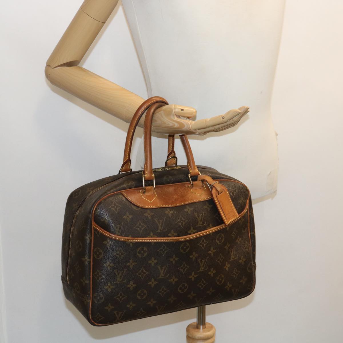 LOUIS VUITTON Monogram Deauville Hand Bag M47270 LV Auth 31226