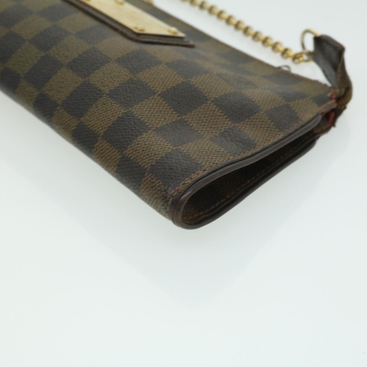 LOUIS VUITTON Damier Ebene Eva 2Way Shoulder Hand Pouch N55213 LV Auth 31291