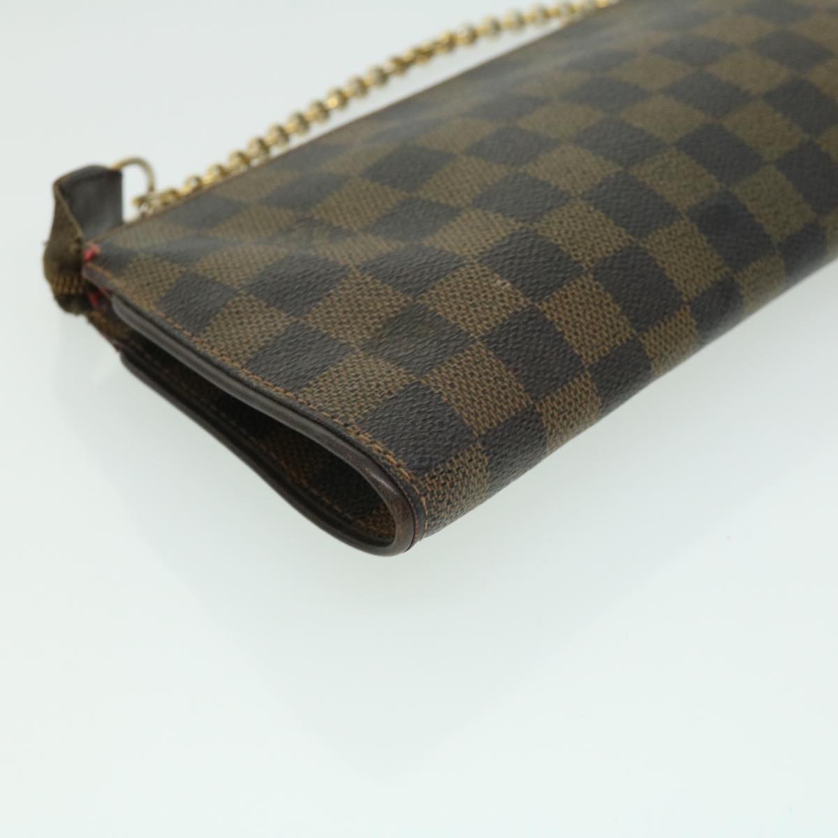 LOUIS VUITTON Damier Ebene Eva 2Way Shoulder Hand Pouch N55213 LV Auth 31291