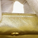 CHANEL Matelasse Turn Lock Chain Shoulder Bag Lamb Skin Gold CC Auth 31382A-9