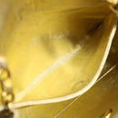 CHANEL Matelasse Turn Lock Chain Shoulder Bag Lamb Skin Gold CC Auth 31382A-23