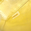 CHANEL Matelasse Turn Lock Chain Shoulder Bag Lamb Skin Gold CC Auth 31382A-11