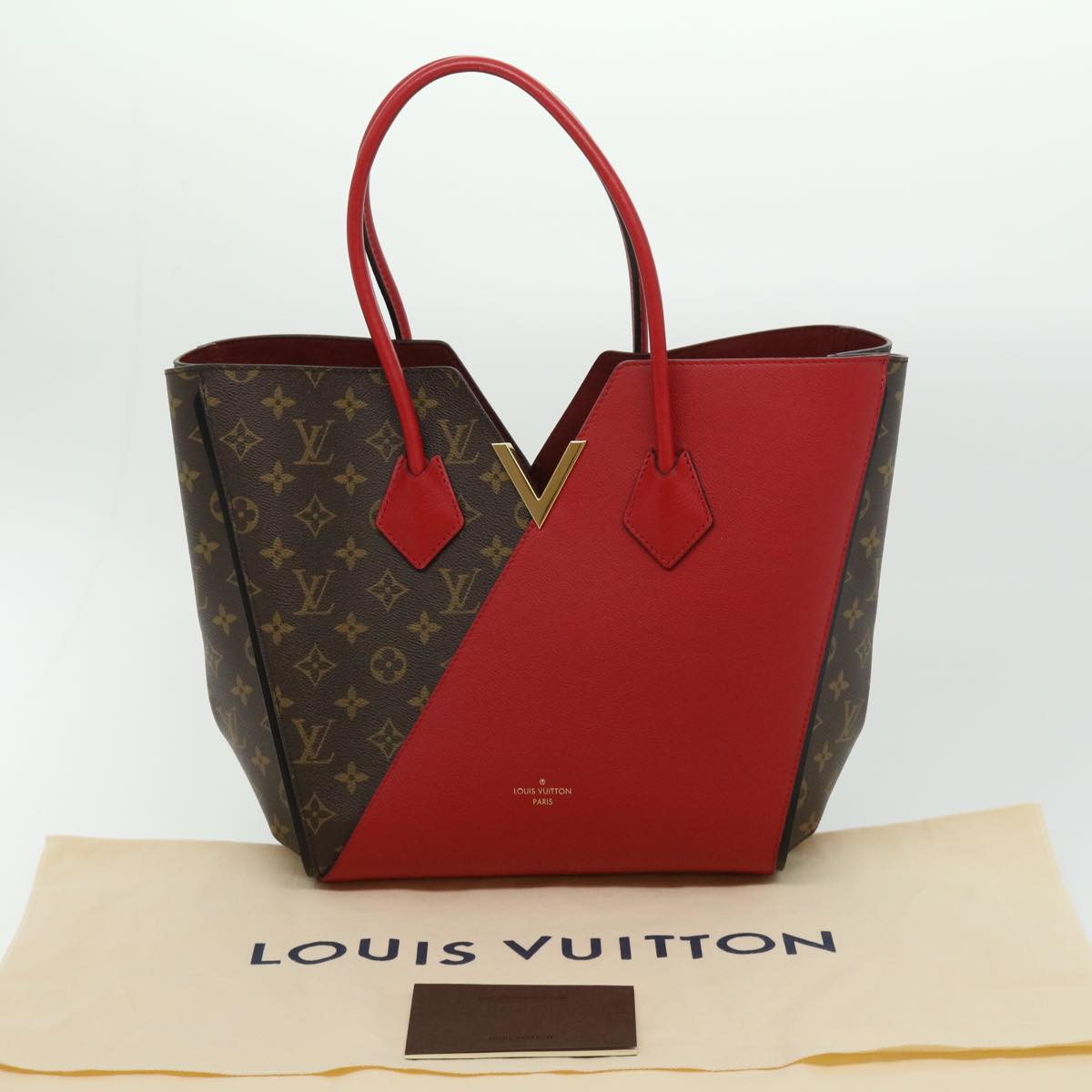 LOUIS VUITTON Monogram Cerise Kimono MM Tote Bag Red M40459 LV Auth 31385A