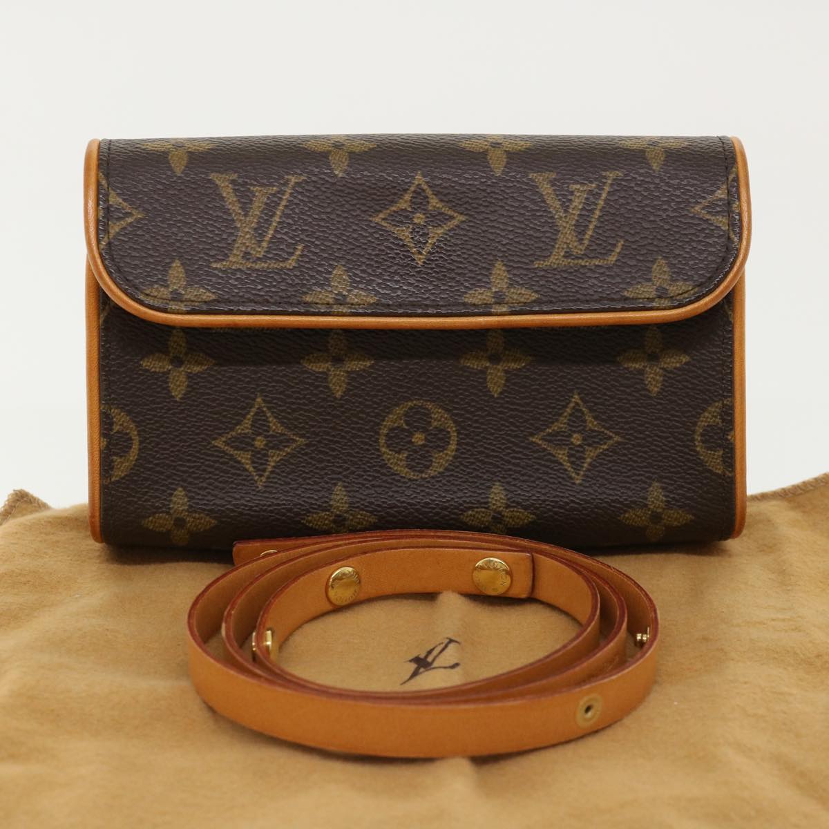 LOUIS VUITTON Monogram Pochette Florentine Waist Bag M51855 LV Auth 31409